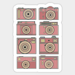 Red Classic Camera Sticker